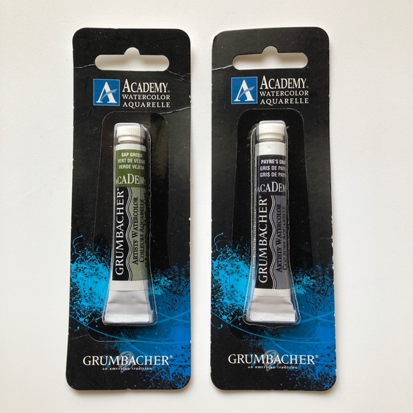 GRUMBACHER ACADEMY Watercolor Set of 15 .25 oz/ 7.5 ml Tubes NEW! - Picture 6 of 15